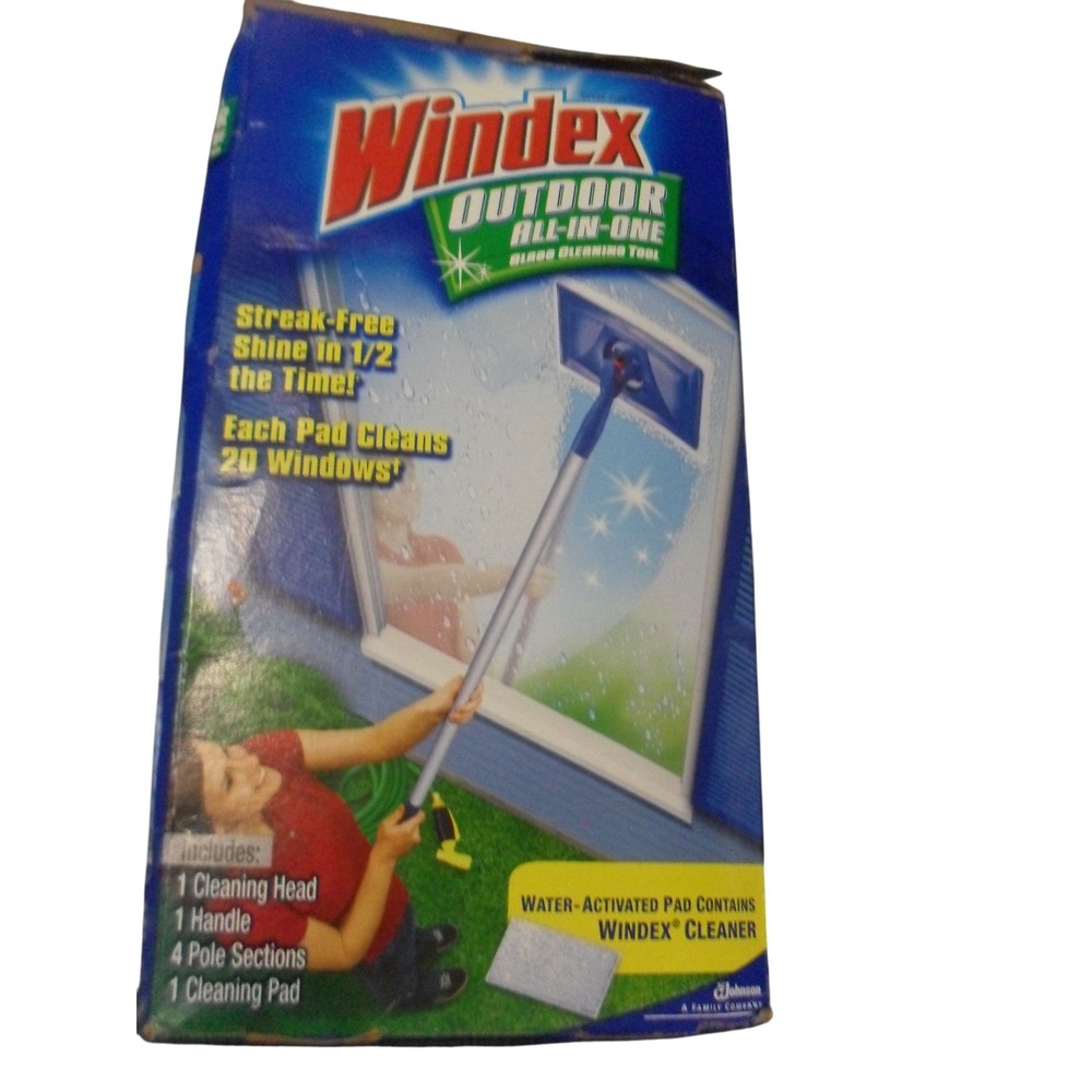 Windex Outdoor‎ All-In-One Glass Cleaning Tool Kit with 11ft Extension Pole New